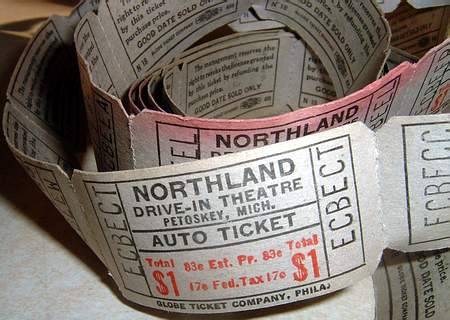 Northland Drive-In Theatre - Northland Tickets Courtesy Phil Whittaker